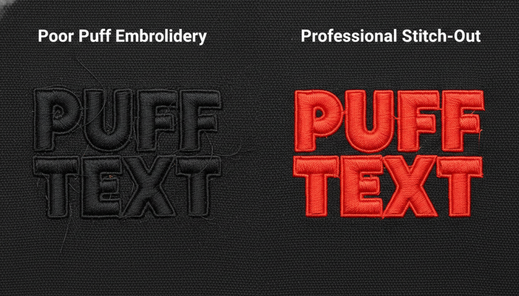 High-quality stitch-ready 3D puff logos for promotional merchandise