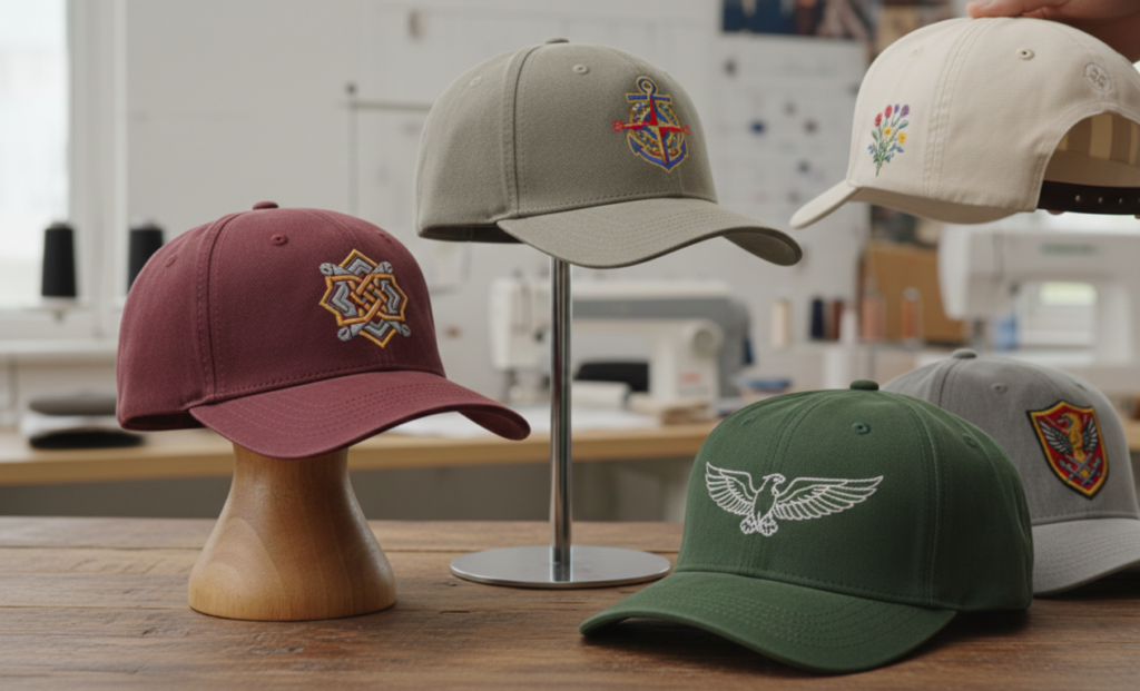 High-quality cap digitized logos ready for embroidery machines