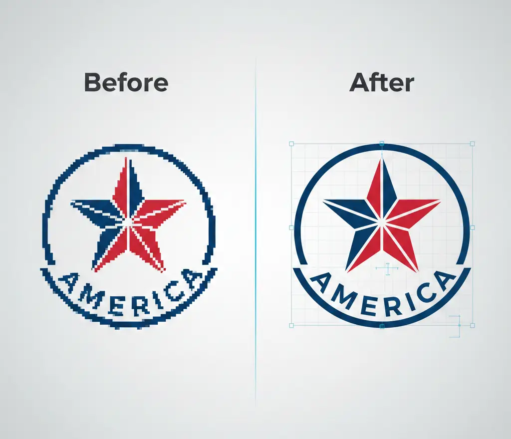 Professional vector artwork conversion and design services for logos and graphics