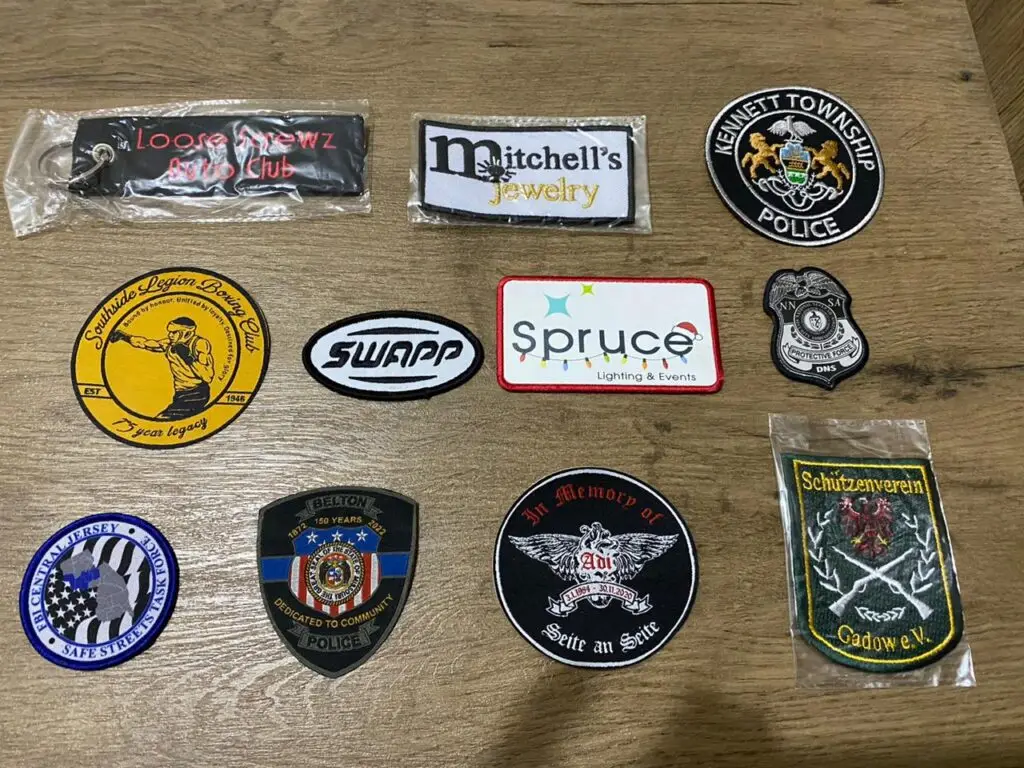 Professional patches embroidery services for custom garments and uniforms